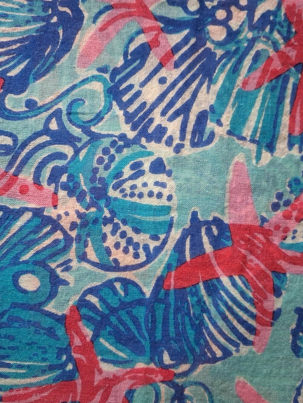 Lilly Pulitzer Murfee Scarf "She She Shells" Silk/cashmere NWOT - Picture 3 of 3